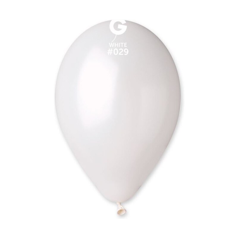 GODAN Balonky metalické 1 ks bílé - průměr 26 cm