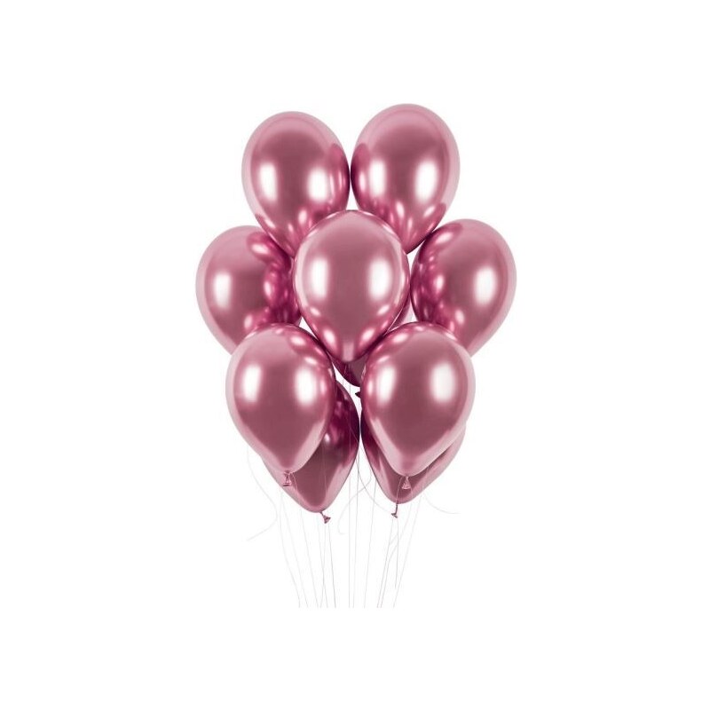 SMART Balónek chromovaný 1 KS lesklý růžový - průměr 33 cm