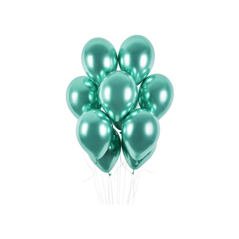 SMART Balónek chromovaný 1 KS lesklý zelený - průměr 33 cm