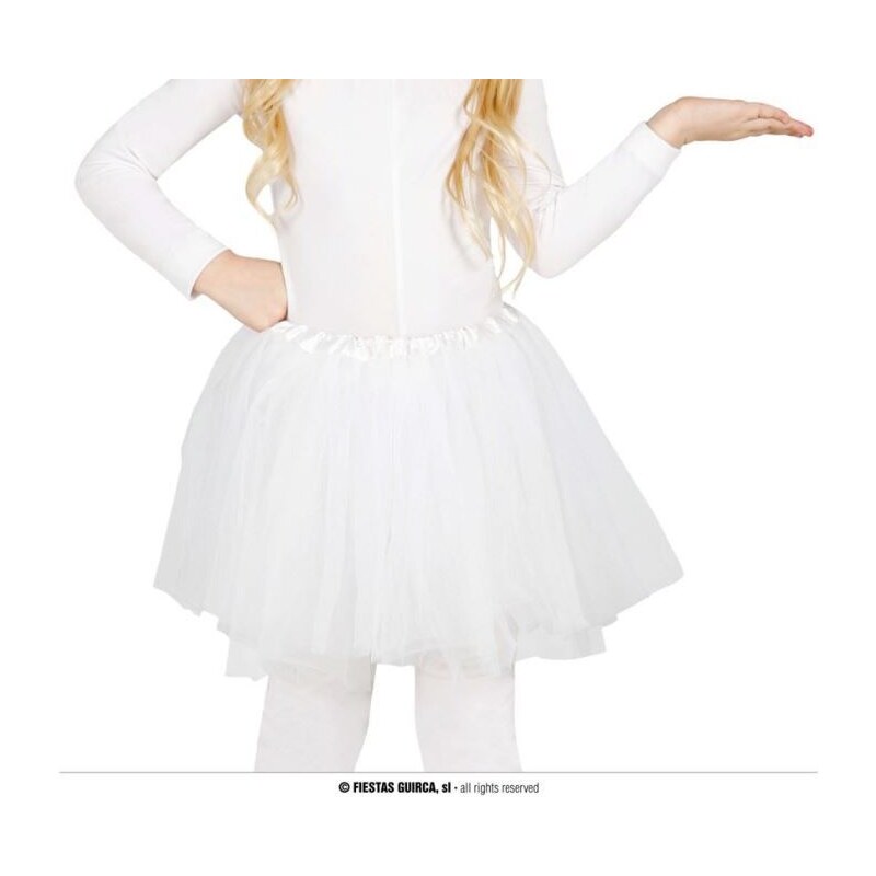 GUIRCA Dětská bílá sukně TUTU 31cm