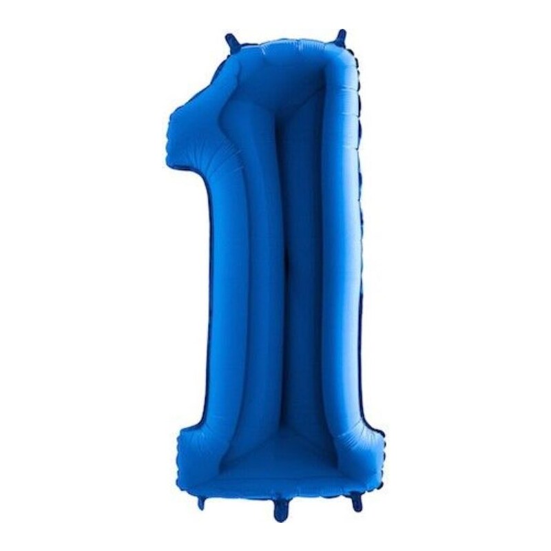 FLEXMETAL Balón foliový číslice MODRÁ - BLUE 102 cm - 1