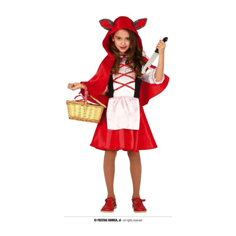 GUIRCA Dětský kostým - Červená Karkulka - Halloween - vel.5-6 let