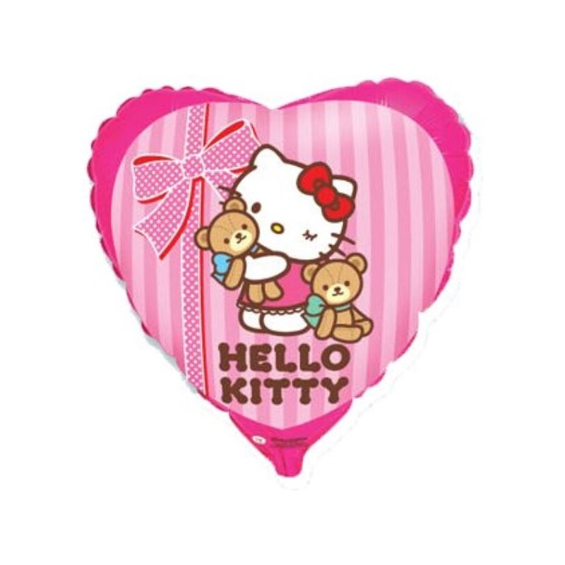 FLEXMETAL Balón foliový 45 cm Hello Kitty s medvídky