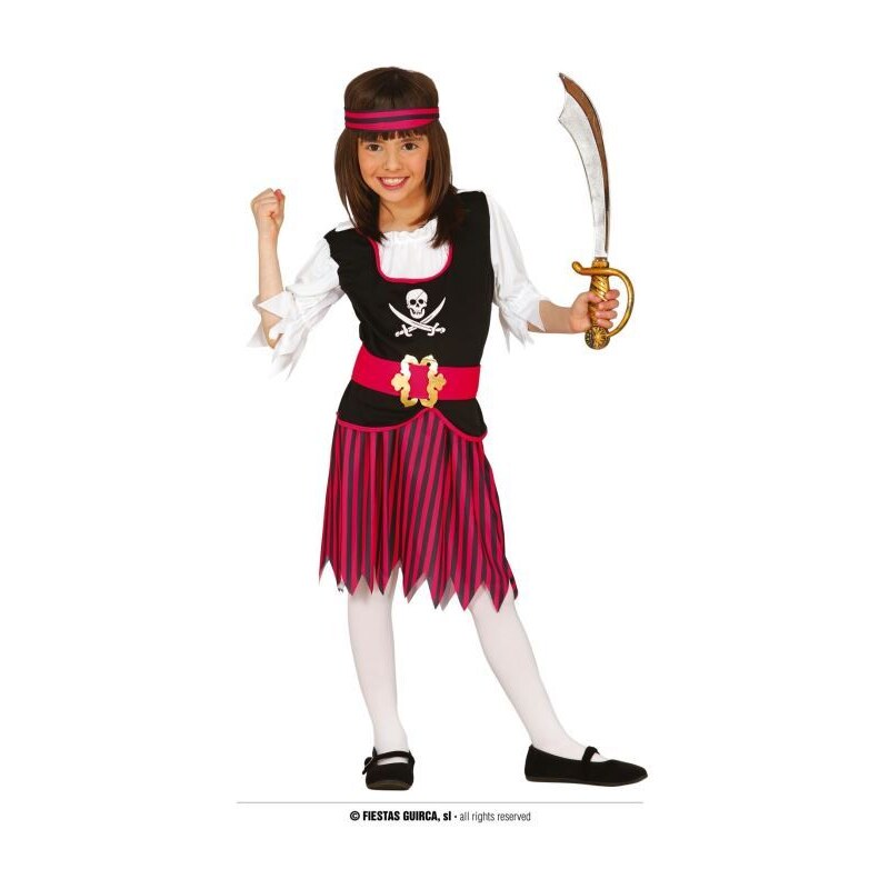 GUIRCA Dětský kostým Pirátka - vel. 5-6 let