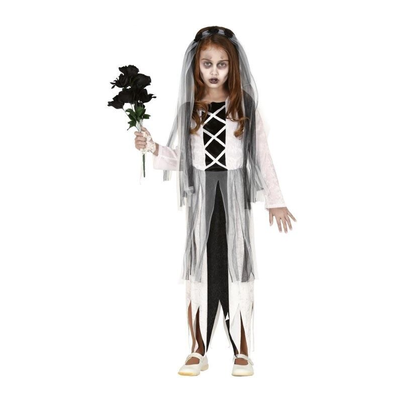 GUIRCA Dětský kostým strašidelná nevěsta - strašidlo - vel. 5-6 let - Halloween