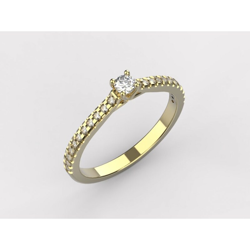 Linger Zlatý zásnubní prsten 278