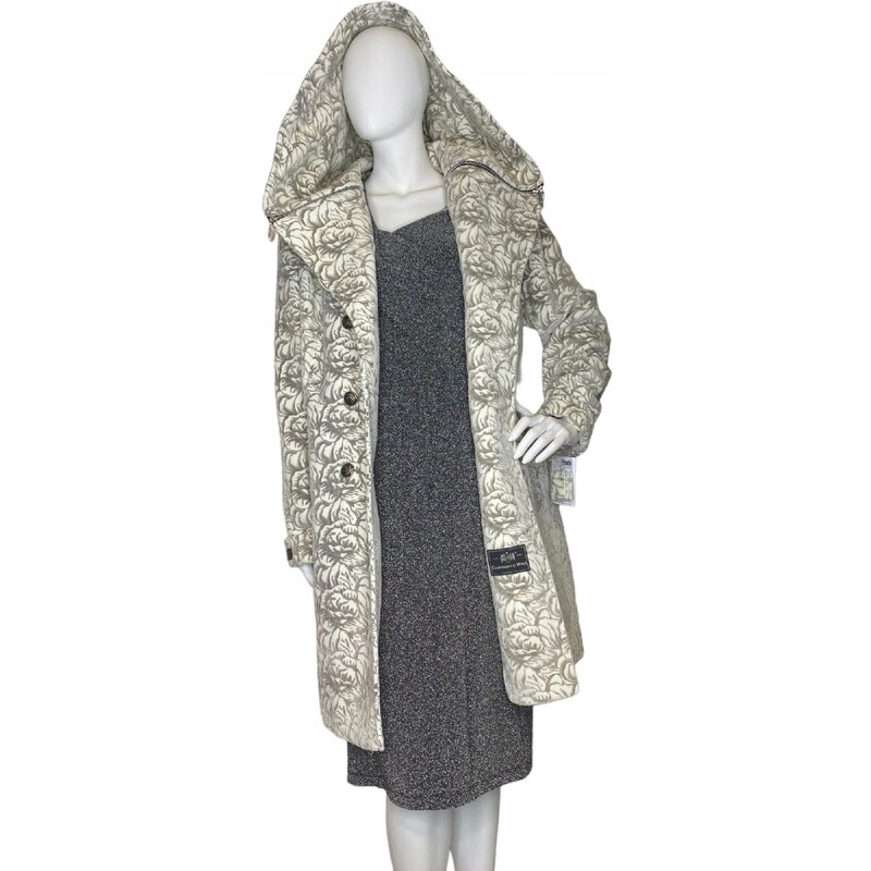 He-ó kabáty SK Dámský elegatní zimní kabát s elegatním vzorem