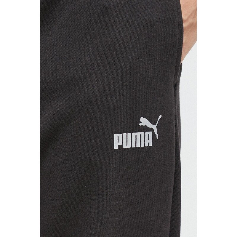Tepláky Puma černá barva, hladké