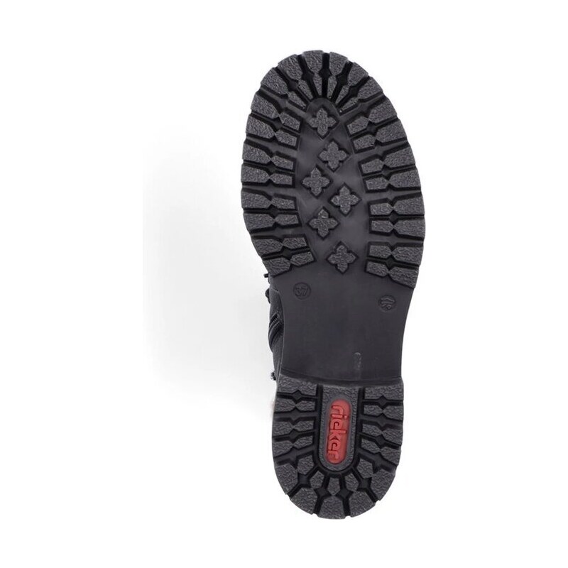 Kotníková obuv s kožíškovým lemem Rieker 72630-00 černá