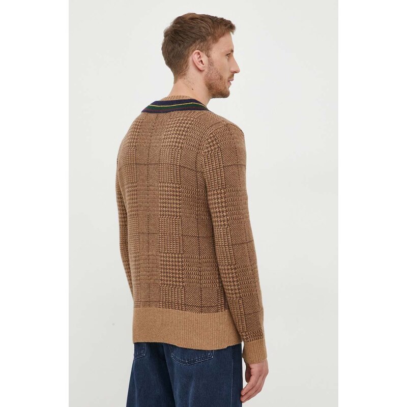 Vlněný svetr Polo Ralph Lauren pánský, béžová barva, hřejivý