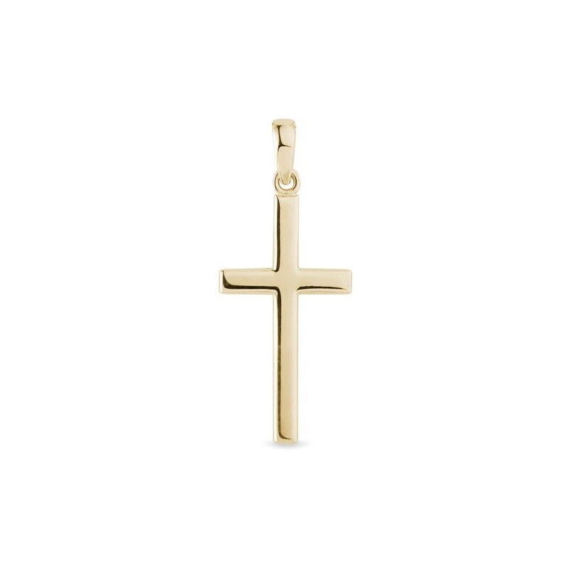 Přívěsek křížek ze žlutého zlata KLENOTA P0043003
