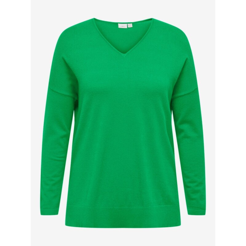Zelený dámský lehký svetr ONLY CARMAKOMA Ibi - Dámské