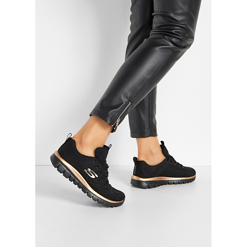bonprix Pohodlné tenisky značky Skechers s paměťovou pěnou černá Žena 77017332