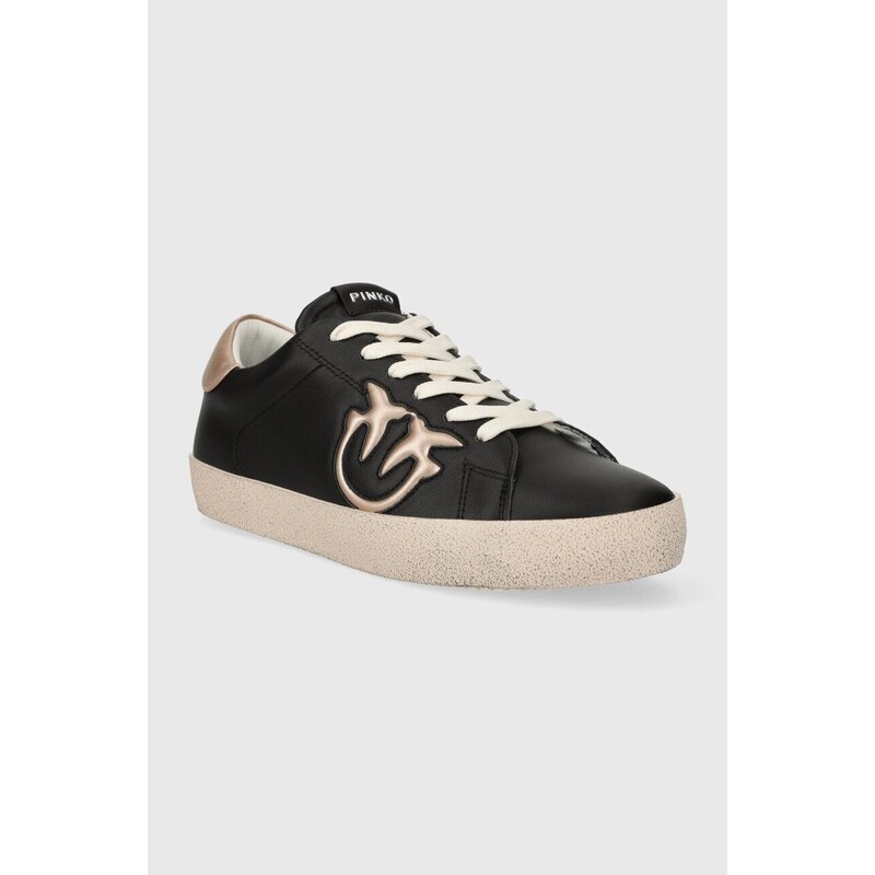 Kožené sneakers boty Pinko Seattle černá barva, 101631 A12S ZH2