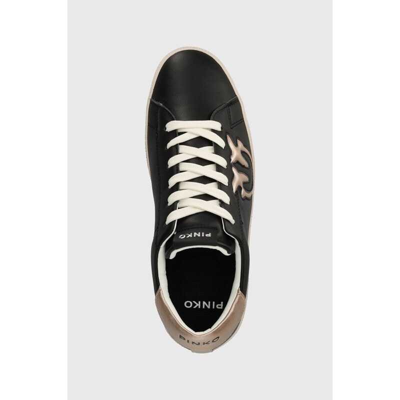 Kožené sneakers boty Pinko Seattle černá barva, 101631 A12S ZH2