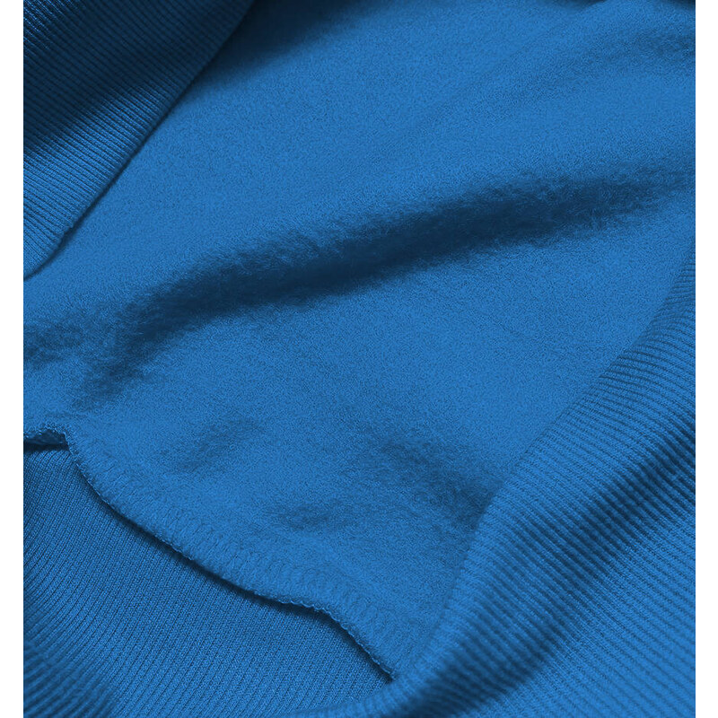 J.STYLE Světle modrá dámská tepláková mikina se stahovacími lemy (W01-16)
