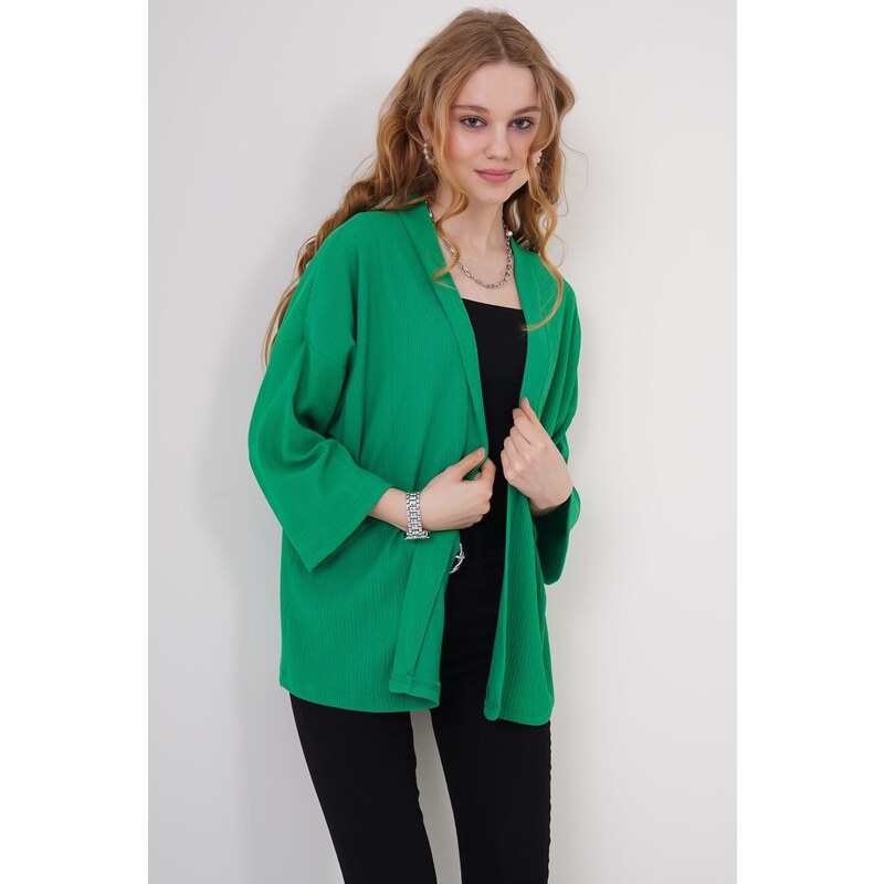 Bigdart 5862 Knitted Kimono - Green