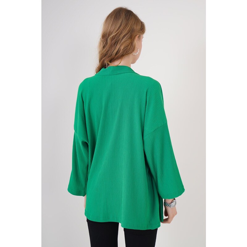 Bigdart 5862 Knitted Kimono - Green
