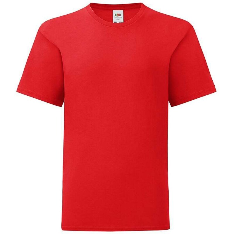 Red children's t-shirt in combed cotton Fruit of the Loom