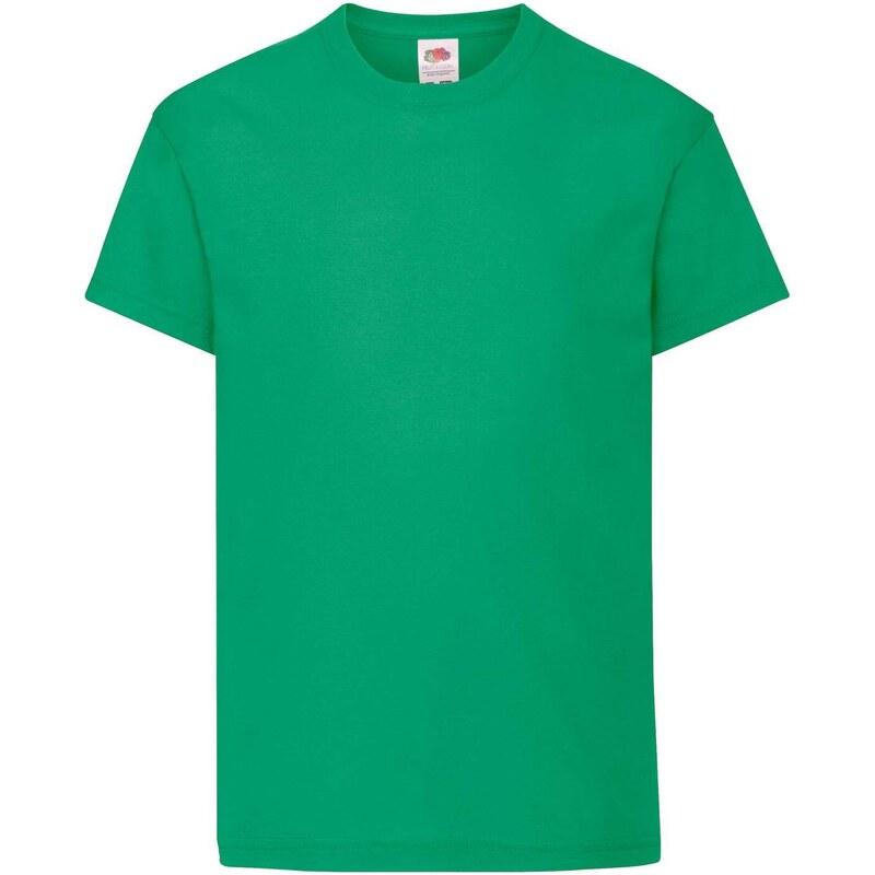 Green T-shirt for Children Original Fruit of the Loom