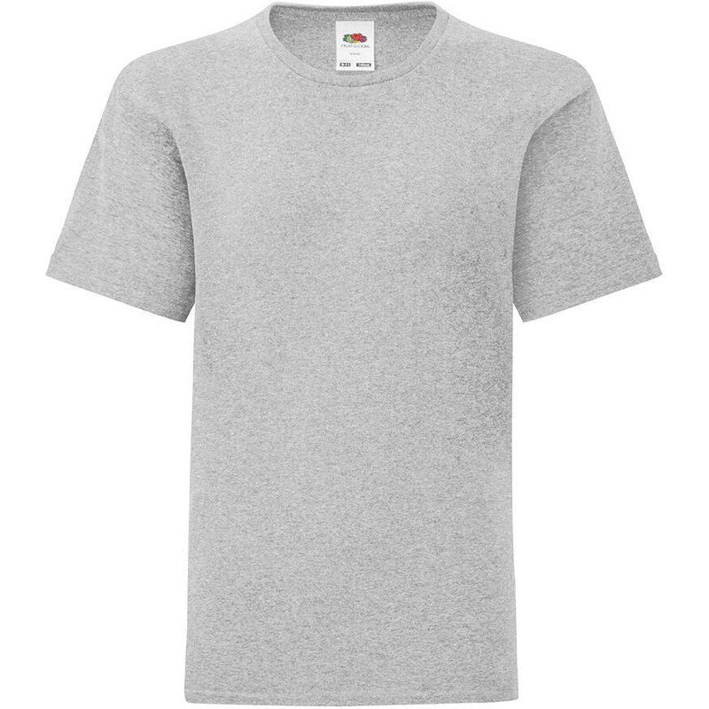 Grey children's t-shirt in combed cotton Fruit of the Loom