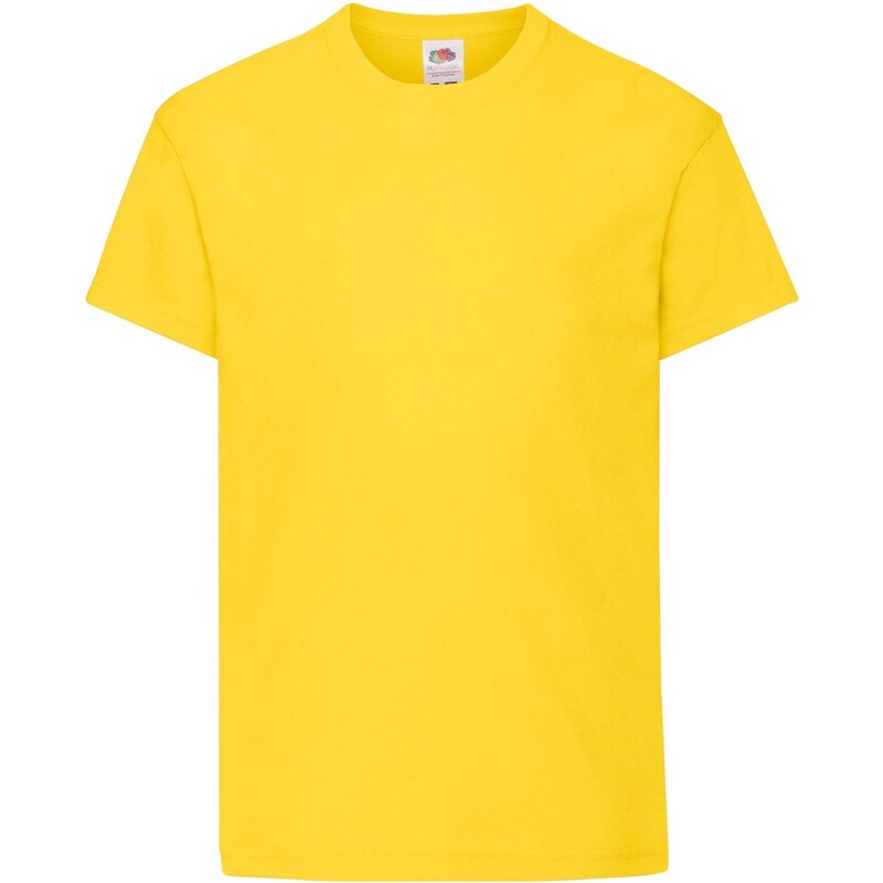 Yellow T-shirt for Children Original Fruit of the Loom