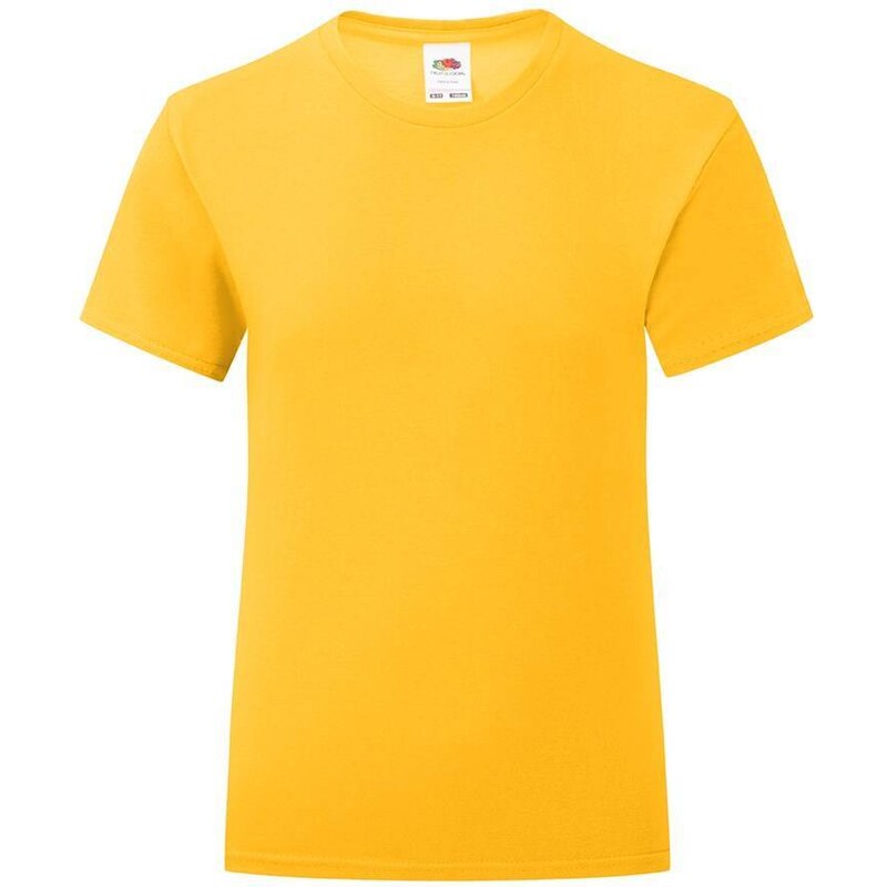 Yellow Girls' T-shirt Iconic Fruit of the Loom