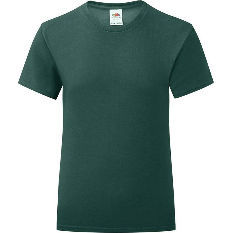 Iconic Fruit of the Loom Girls Green T-shirt