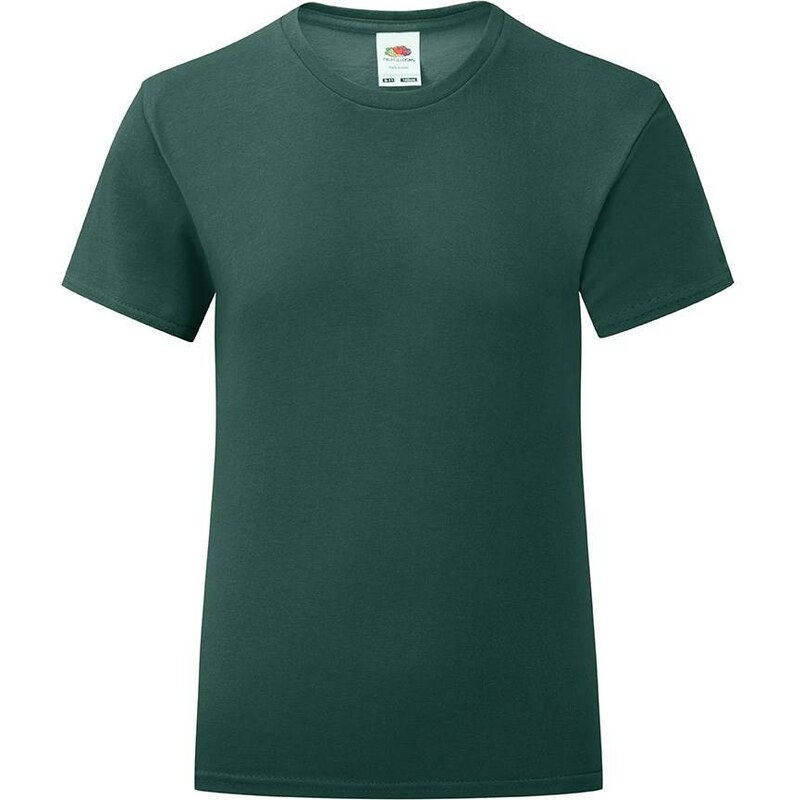 Iconic Fruit of the Loom Girls' Green T-shirt