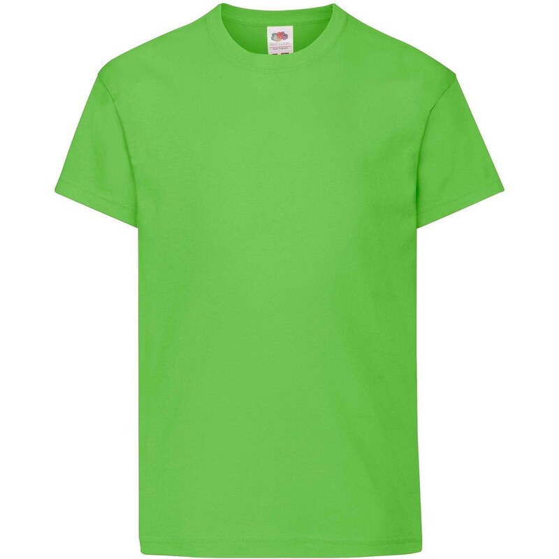 Green T-shirt for Children Original Fruit of the Loom