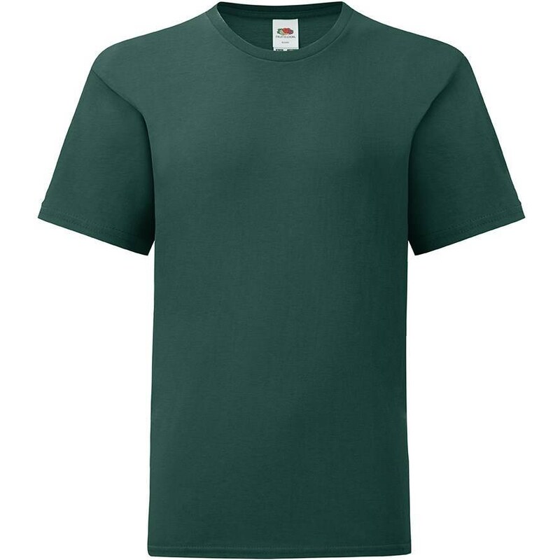Green childrens t-shirt in combed cotton Fruit of the Loom