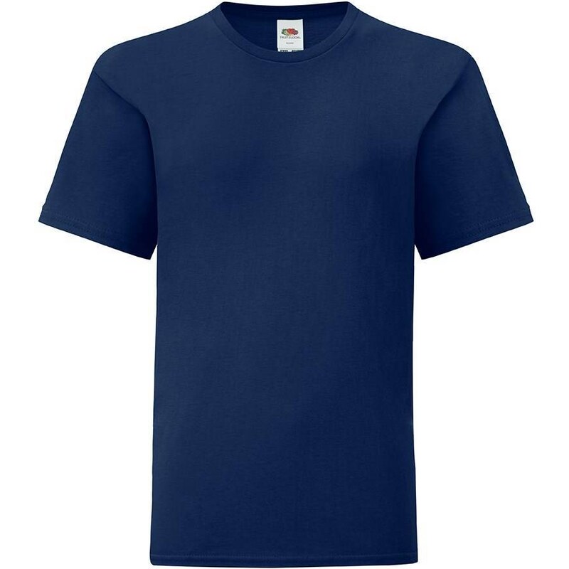 Navy blue children's t-shirt in combed cotton Fruit of the Loom