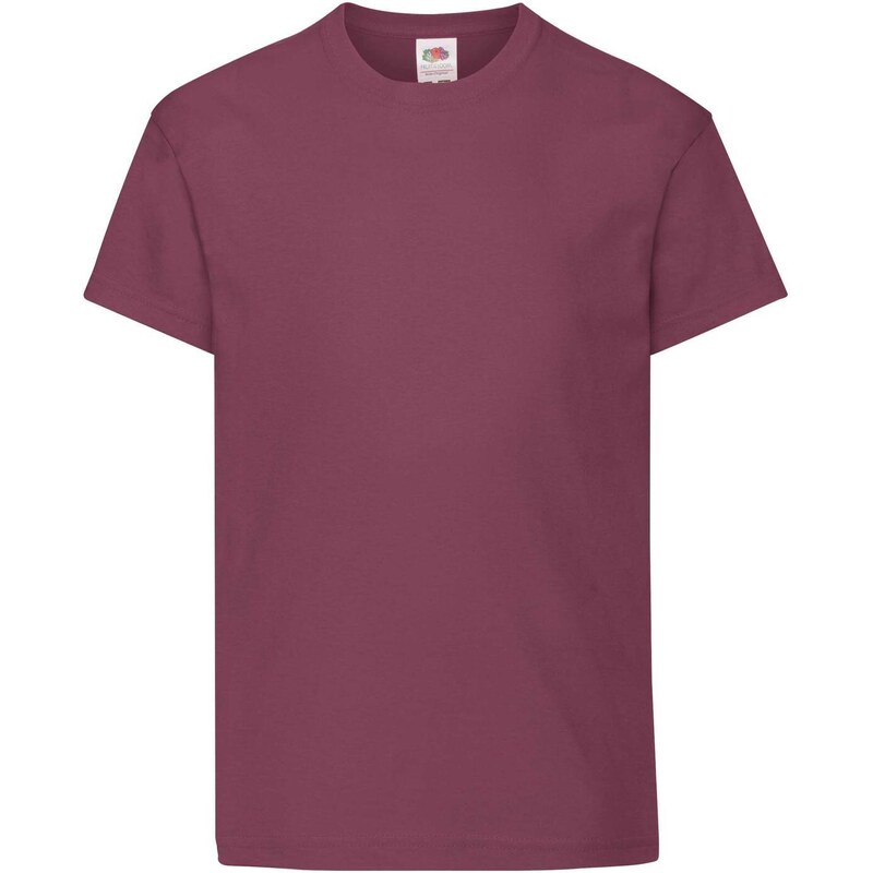 Burgundy Children's T-shirt Original Fruit of the Loom