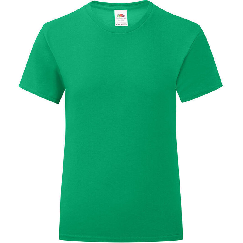 Iconic Fruit of the Loom Girls' Green T-shirt