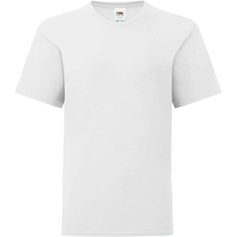 White childrens t-shirt in combed cotton Fruit of the Loom