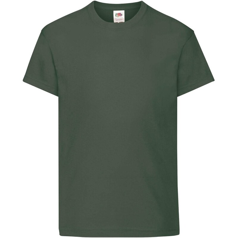 Green T-shirt for Children Original Fruit of the Loom