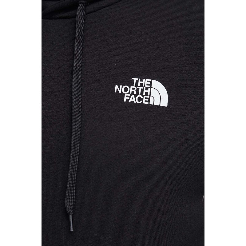 Bavlněná mikina The North Face Simple Dome pánská, černá barva, s kapucí, s potiskem, NF0A7X1JJK31