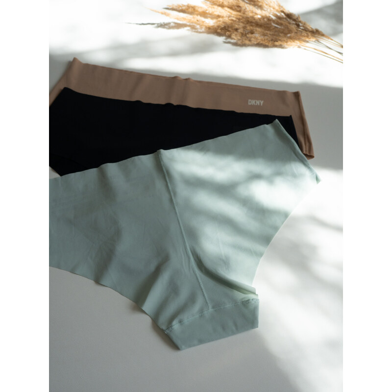 DKNY Litewear 3-balení kalhotek - světle zelená