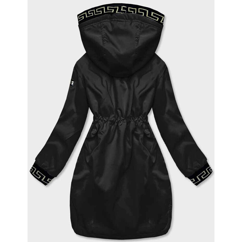 S'WEST Černá dámská bunda s ozdobnou lemovkou (B8139-1)