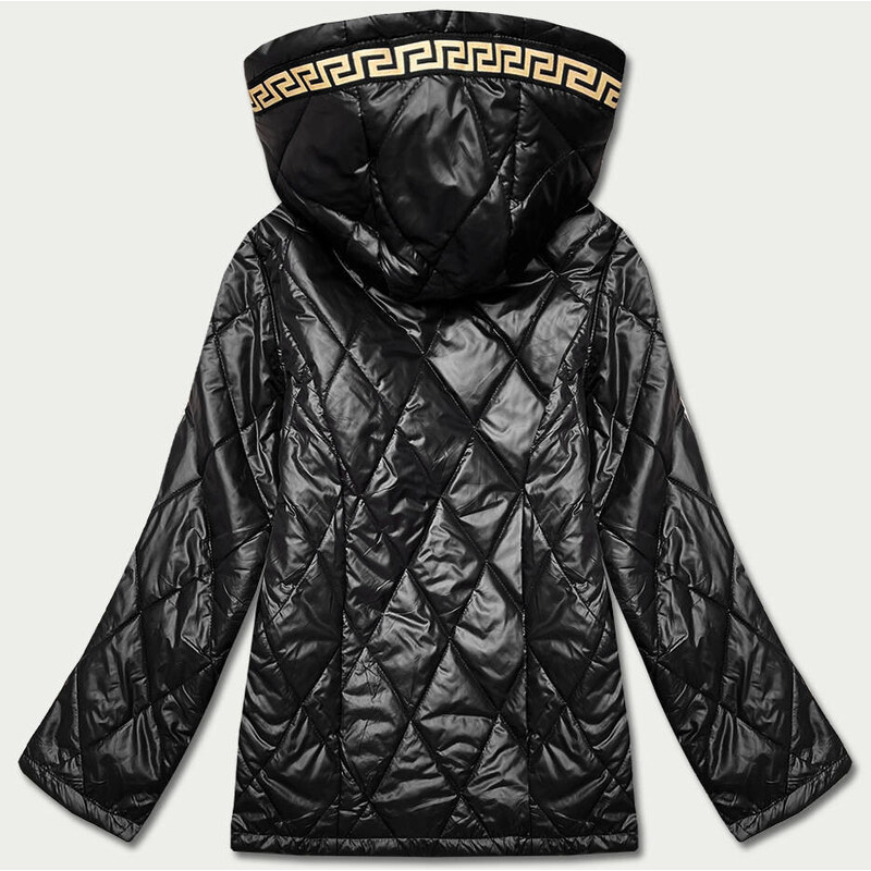 S'WEST Černá dámská bunda s ozdobným lemováním (B8097-1)