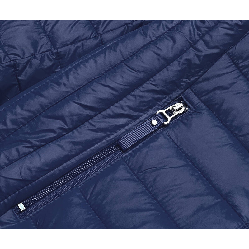 S'WEST Modrá dámská prošívaná bunda s kapucí (B0123-72)