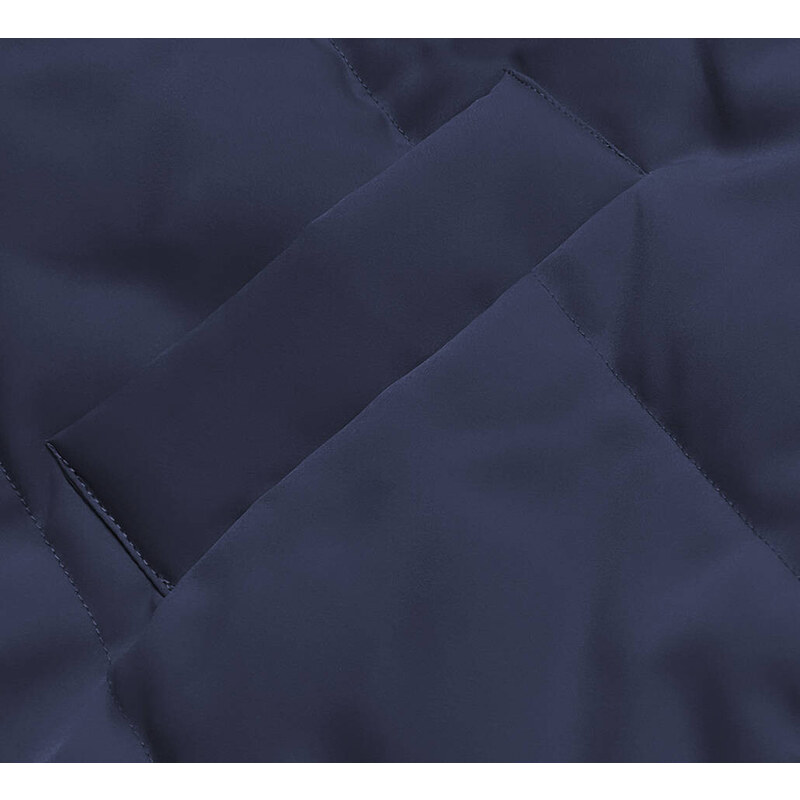 S'WEST Tmavě modro-khaki dlouhá dámská oboustranná vesta (B8137-3)