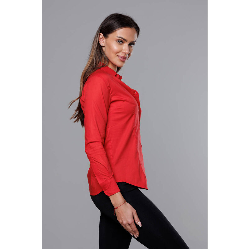 J.STYLE Klasická červená dámská košile (HH039-5)