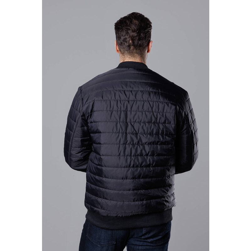 Černá prošívaná pánská bunda typu bomber model 18344854 - J