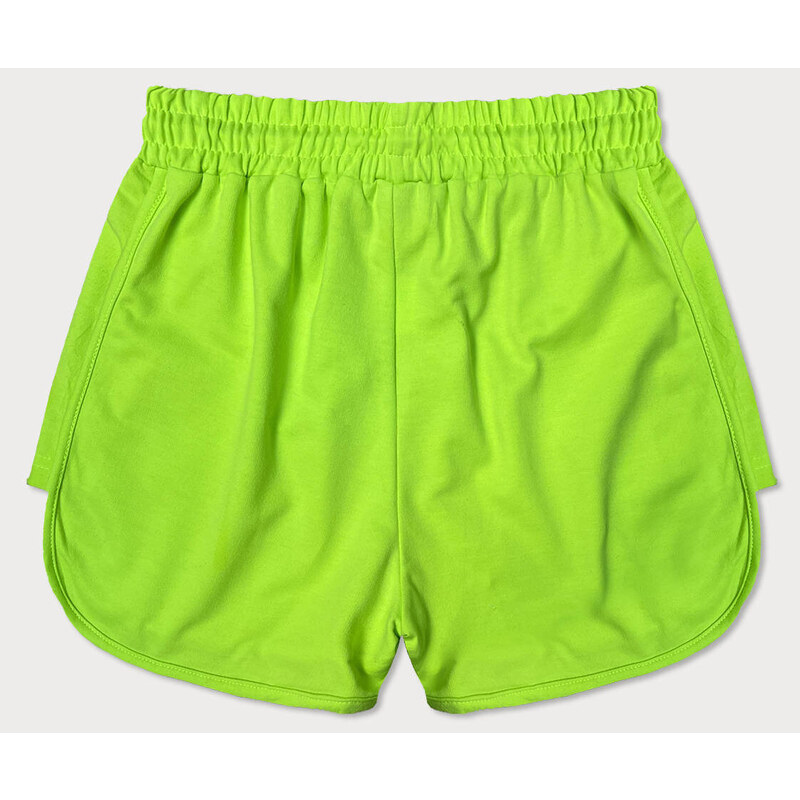 J.STYLE Dámské sportovní šortky v neonově zelené barvě (8K951-153)