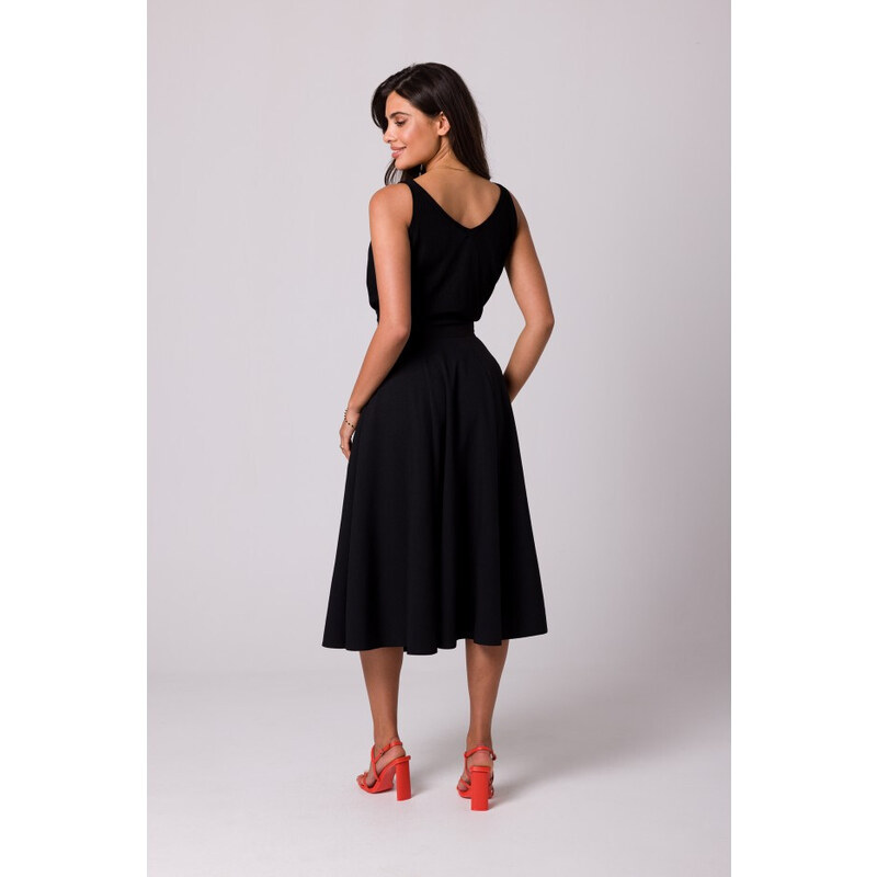 model 18407327 Sukně s vysokým pasem černá - BeWear