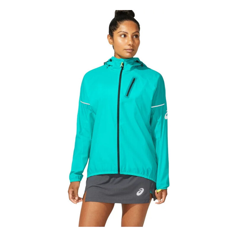 Tyrkysová sportovní bunda Asics FujiTrail Jacket 2012B930-800
