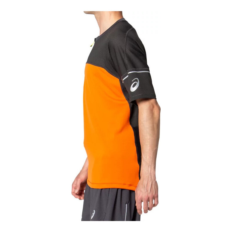 ORANŽOVO-ČERNÉ SPORTOVNÍ TRIČKO ASICS FUJITRAIL TOP TEE Oranžová