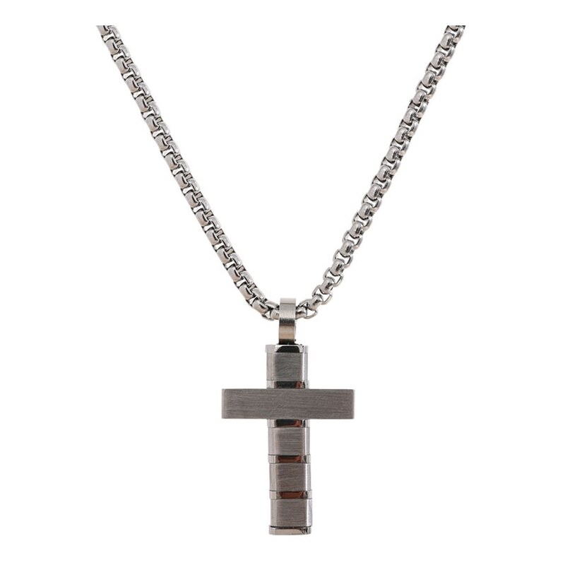 Daniel Dawson Pánský ocelový náhrdelník Alexander, kříž, chirurgická ocel