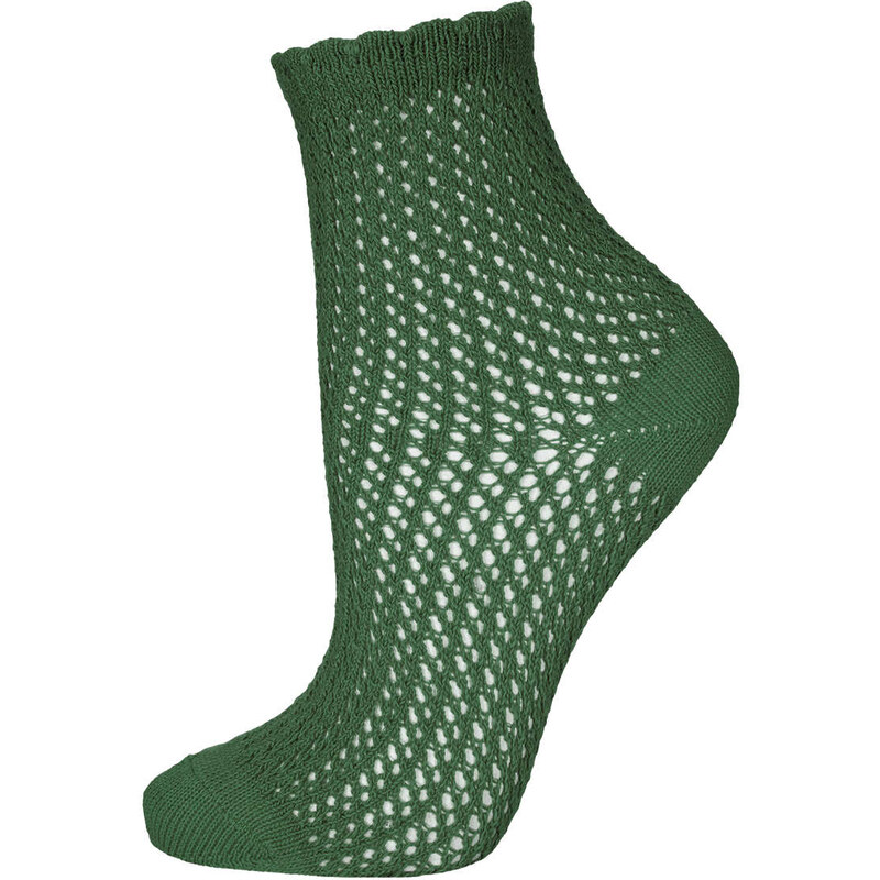 Topshop Forest Pointelle Ankle Socks